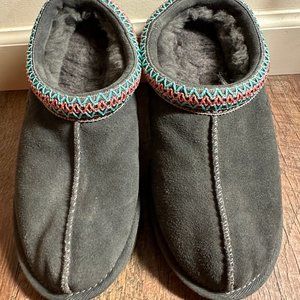 Women's UGG Brand Classic Tasman Braid Comfy Slippers Dark Grey Size 7US 38EU